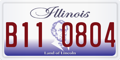 IL license plate B110804