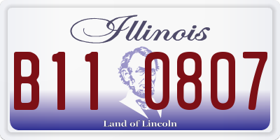 IL license plate B110807