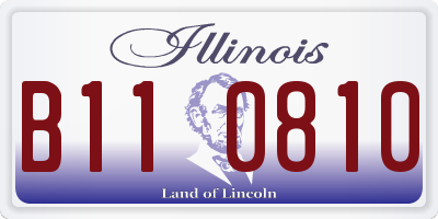 IL license plate B110810