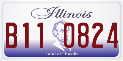 IL license plate B110824