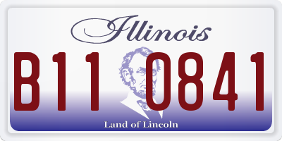 IL license plate B110841