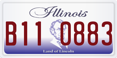 IL license plate B110883