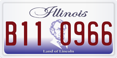 IL license plate B110966