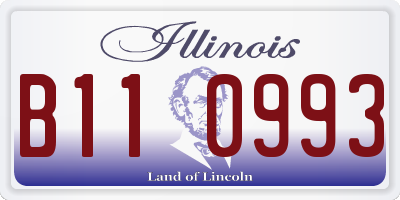 IL license plate B110993