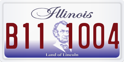 IL license plate B111004