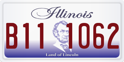 IL license plate B111062
