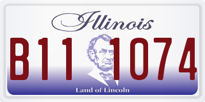 IL license plate B111074
