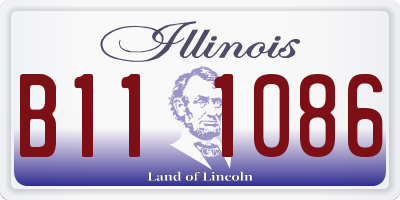 IL license plate B111086
