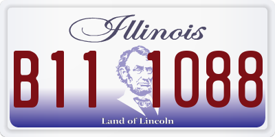 IL license plate B111088