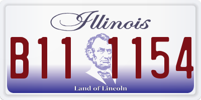 IL license plate B111154