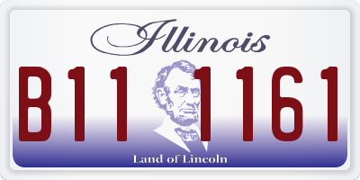 IL license plate B111161