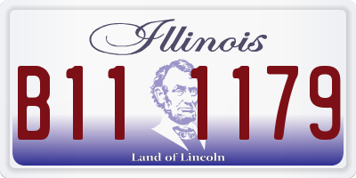 IL license plate B111179