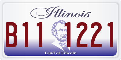 IL license plate B111221