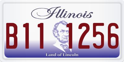 IL license plate B111256
