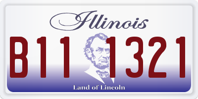 IL license plate B111321