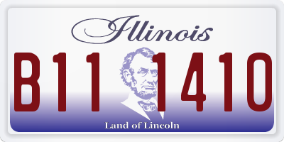 IL license plate B111410