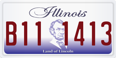 IL license plate B111413