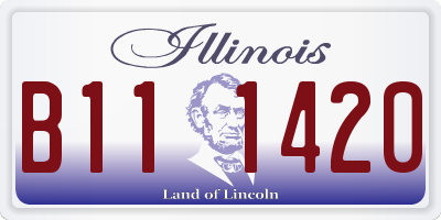 IL license plate B111420