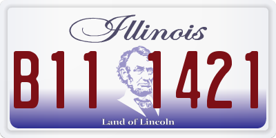 IL license plate B111421