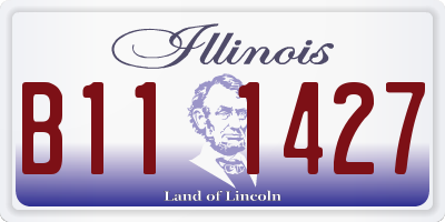 IL license plate B111427