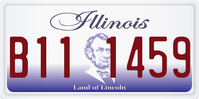 IL license plate B111459