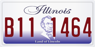 IL license plate B111464