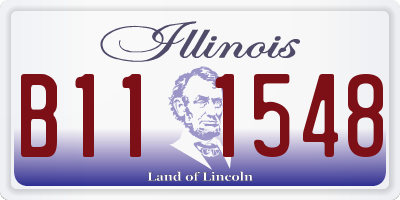 IL license plate B111548