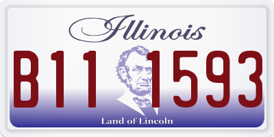 IL license plate B111593