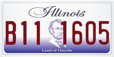 IL license plate B111605