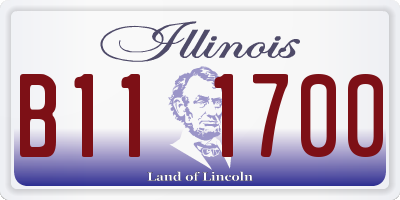 IL license plate B111700