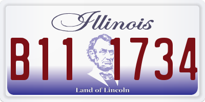 IL license plate B111734