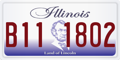 IL license plate B111802