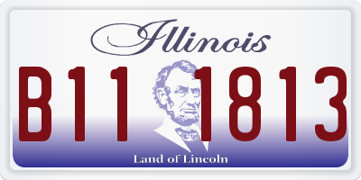 IL license plate B111813