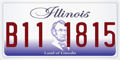 IL license plate B111815