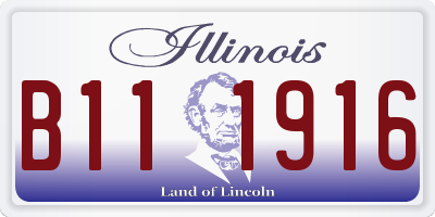 IL license plate B111916