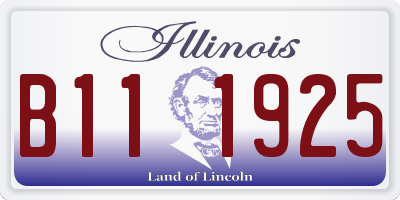 IL license plate B111925
