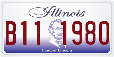 IL license plate B111980
