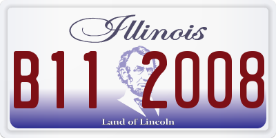 IL license plate B112008