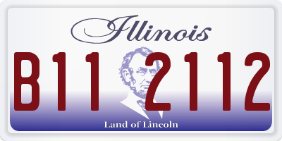 IL license plate B112112