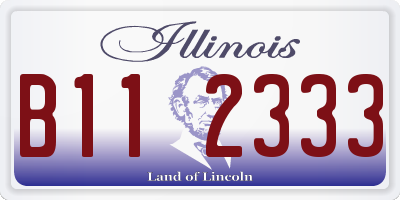 IL license plate B112333