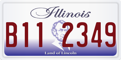 IL license plate B112349