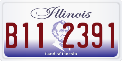 IL license plate B112391
