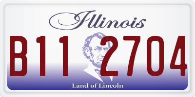 IL license plate B112704