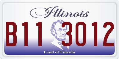 IL license plate B113012