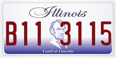 IL license plate B113115