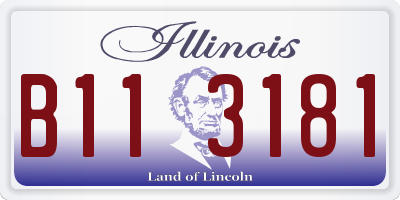 IL license plate B113181
