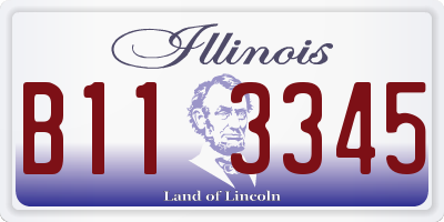 IL license plate B113345