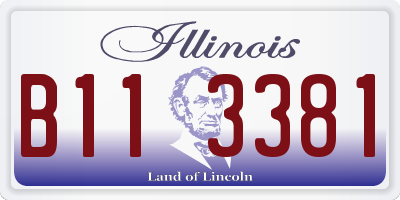 IL license plate B113381