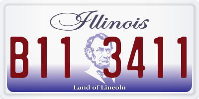 IL license plate B113411