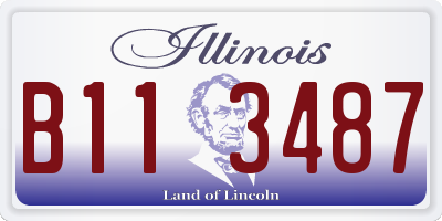 IL license plate B113487